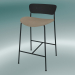 3d model Bar stool Pavilion (AV8, H 85cm, 48х50cm, Black lacquered oak, Leather - Silk Аniline) - preview