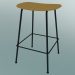 modèle 3D Tabouret de bar avec base en tube de fibre (H 65 cm, ocre, noir) - preview