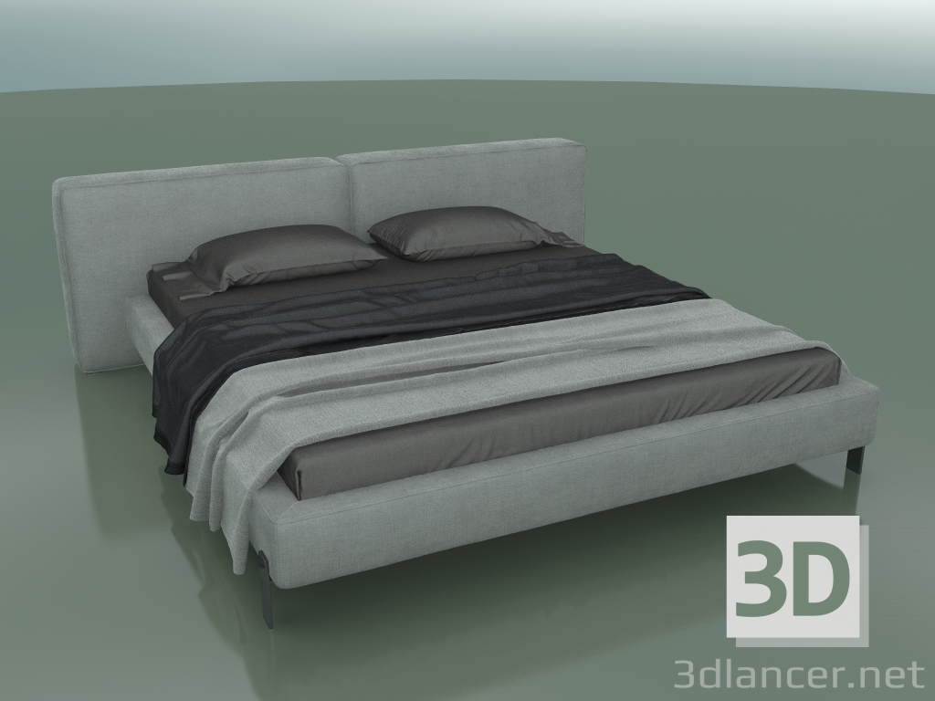 Modelo 3d Cama de casal Vogue sob o colchão 1800 x 2000 (2420 x 2370 x 780, 242VOG-237) - preview