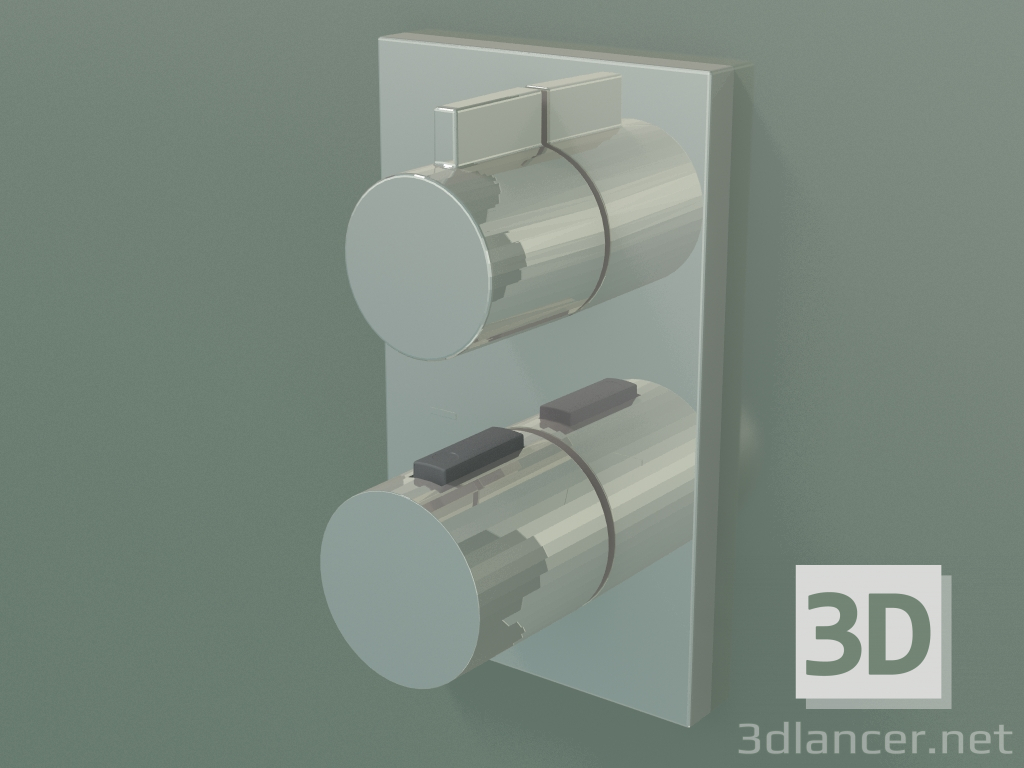 Modelo 3d Termostato de chuveiro e banheira embutido, saída única (36 425 670-080010) - preview