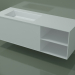 modello 3D Lavabo con cassetto e vano (06UC834S2, Glacier White C01, L 144, P 50, H 48 cm) - anteprima