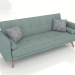 3d model Sofa bed Scandinavia (turquoise, 2nd option) - preview