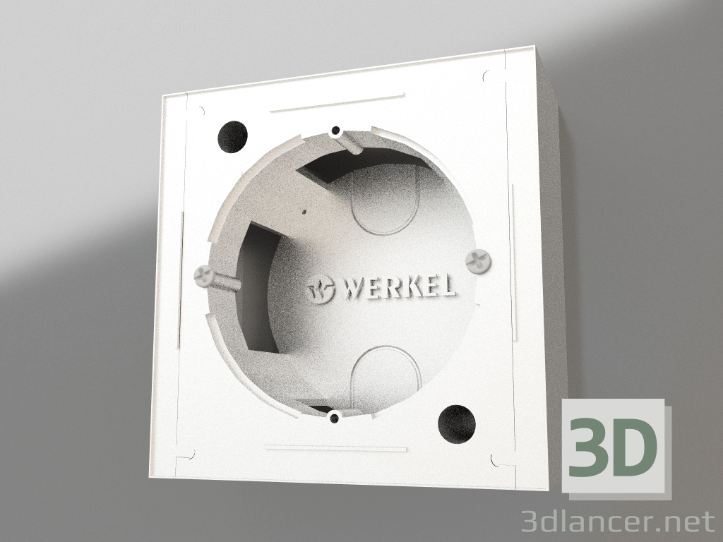 3d модель Коробка для накладного монтажа (W8000006, серебряный) – превью