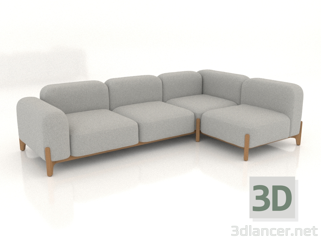 Modelo 3d Sofá modular (composição 25) - preview