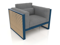 Poltrona lounge con schienale alto (Grigio blu)