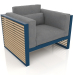 3d model Sillón con respaldo alto (Gris azul) - vista previa