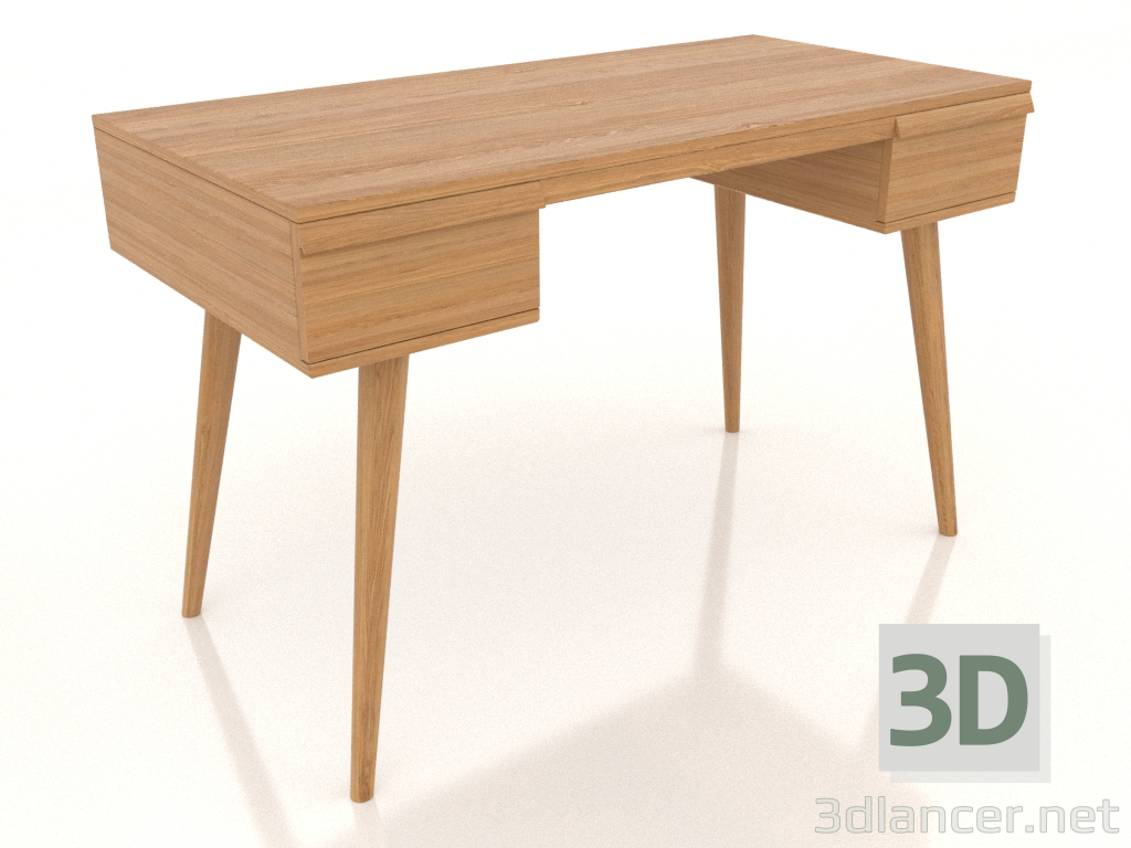 3d model Escritorio 1200x600 mm (roble natural) - vista previa