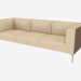 3d model Triple leather sofa - preview