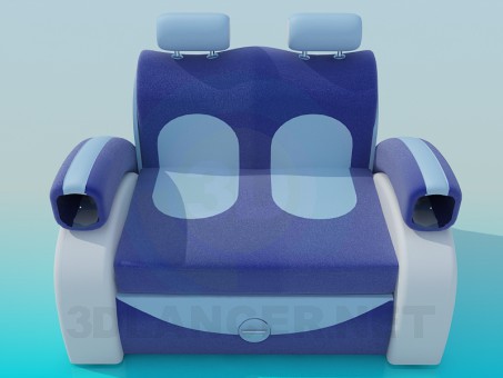 modèle 3D Chaise canapé - preview