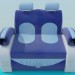 modèle 3D Chaise canapé - preview
