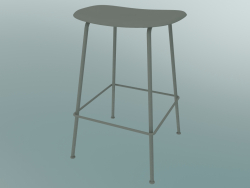 Barhocker mit Fiberrohrgestell (H 65 cm, Grau)