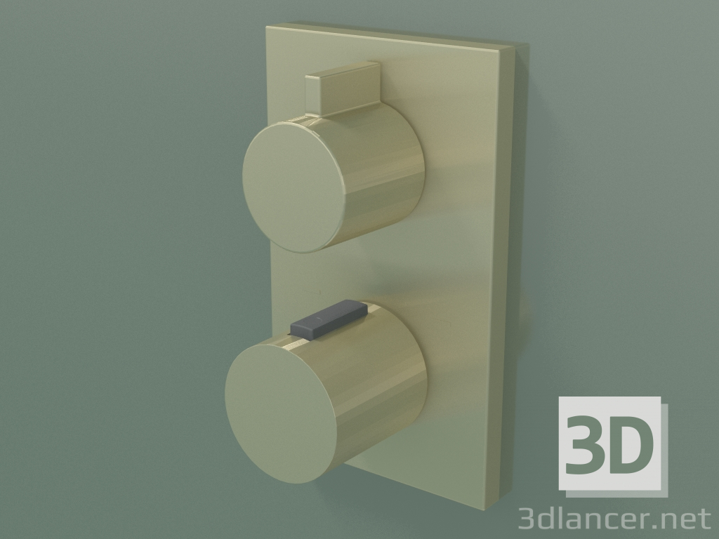 Modelo 3d Termostato de chuveiro e banheira embutido, saída única (36 425 670-280010) - preview