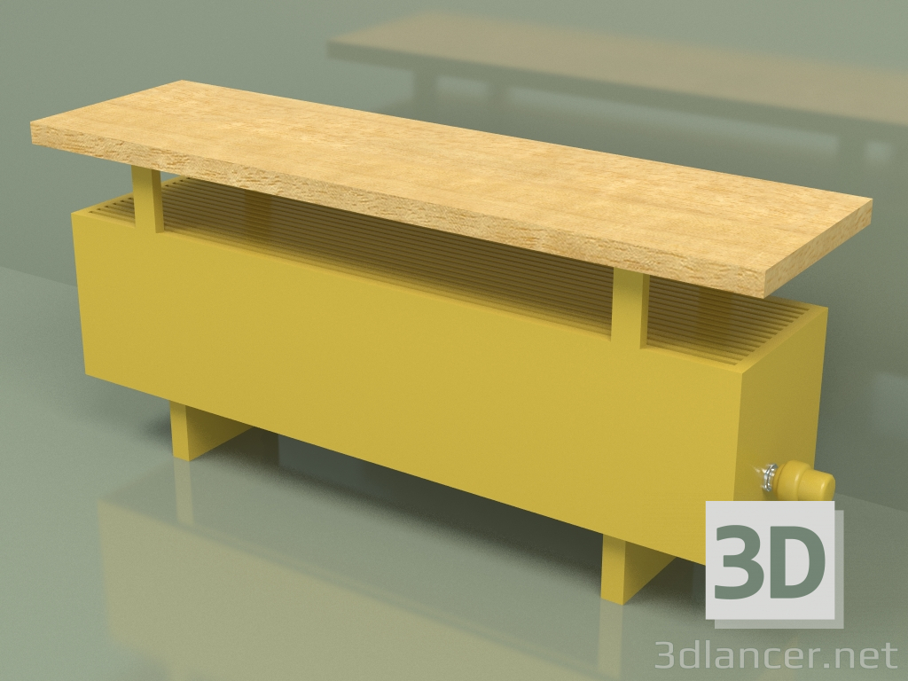 Modelo 3d Convector - Banco Aura (240x1000x236, RAL 1012) - preview