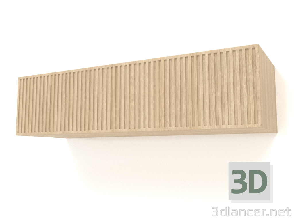 Modelo 3d Prateleira suspensa ST 06 (1 porta ondulada, 1000x315x250, madeira branca) - preview