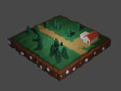 scène de maison low poly