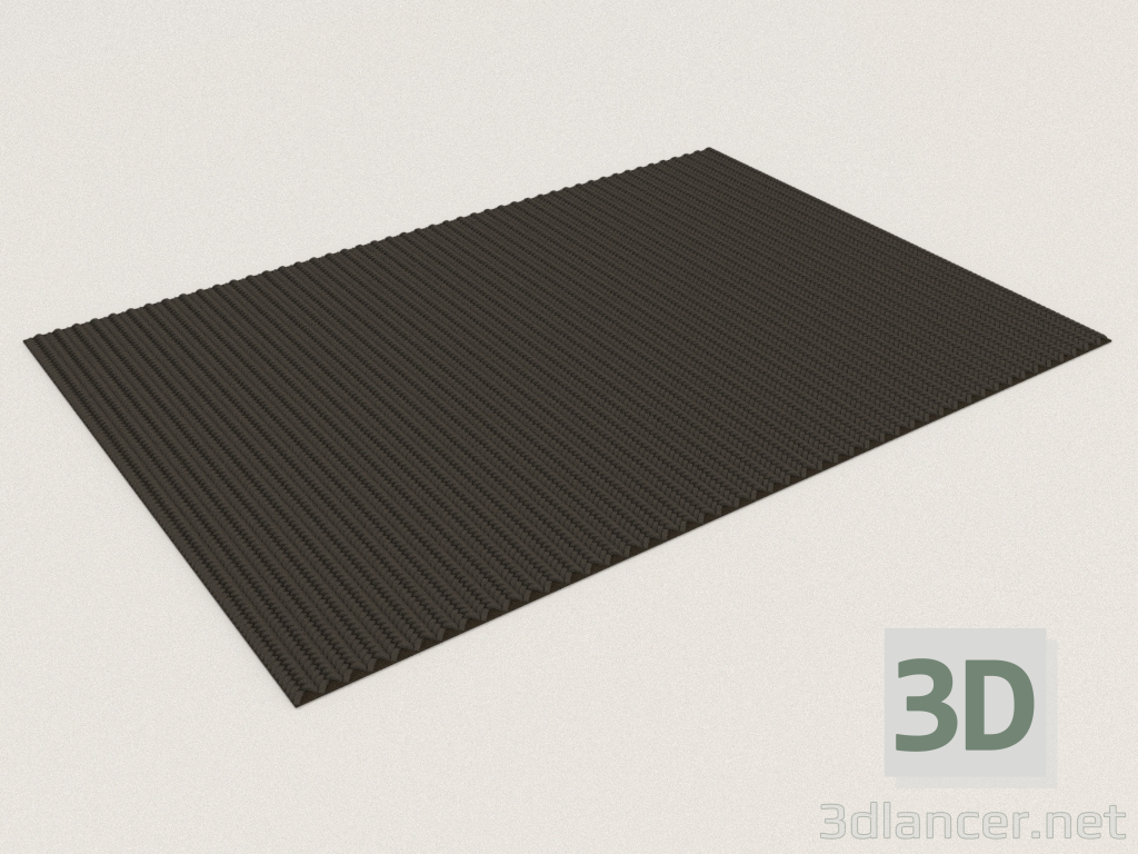 3d model Alfombra SALUD GRIS OSCURO - vista previa