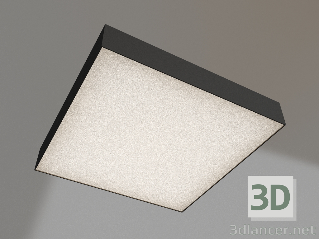 modello 3D Lampada SP-QUADRO-S400x400-40W Day4000 (BK, 120 gradi, 230V) - anteprima