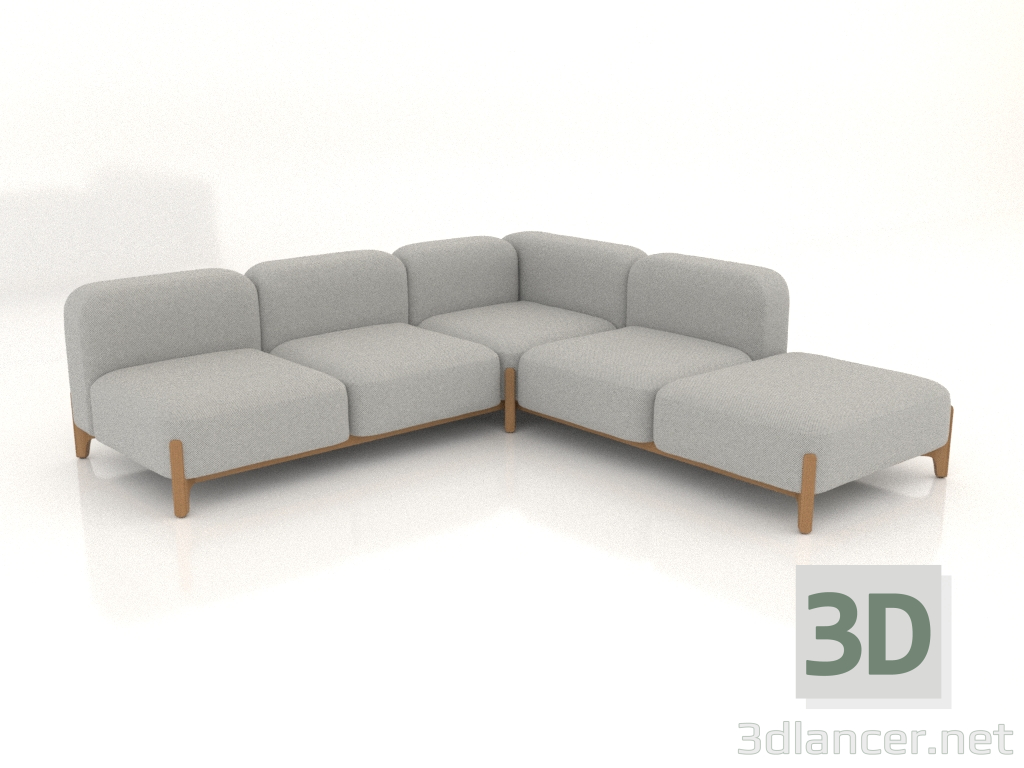 3D modeli Modüler kanepe (bileşim 26) - önizleme