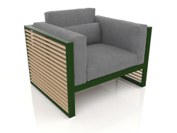 Lounge chair with a high back (Bottle green)