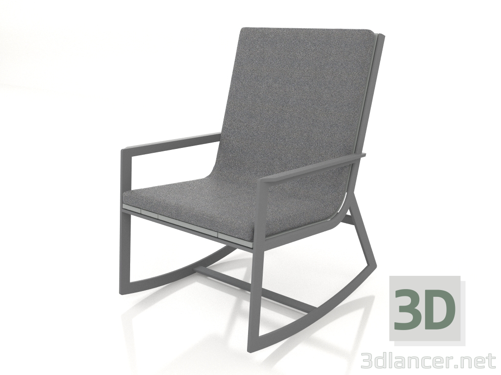 modèle 3D Chaise à bascule (Anthracite) - preview