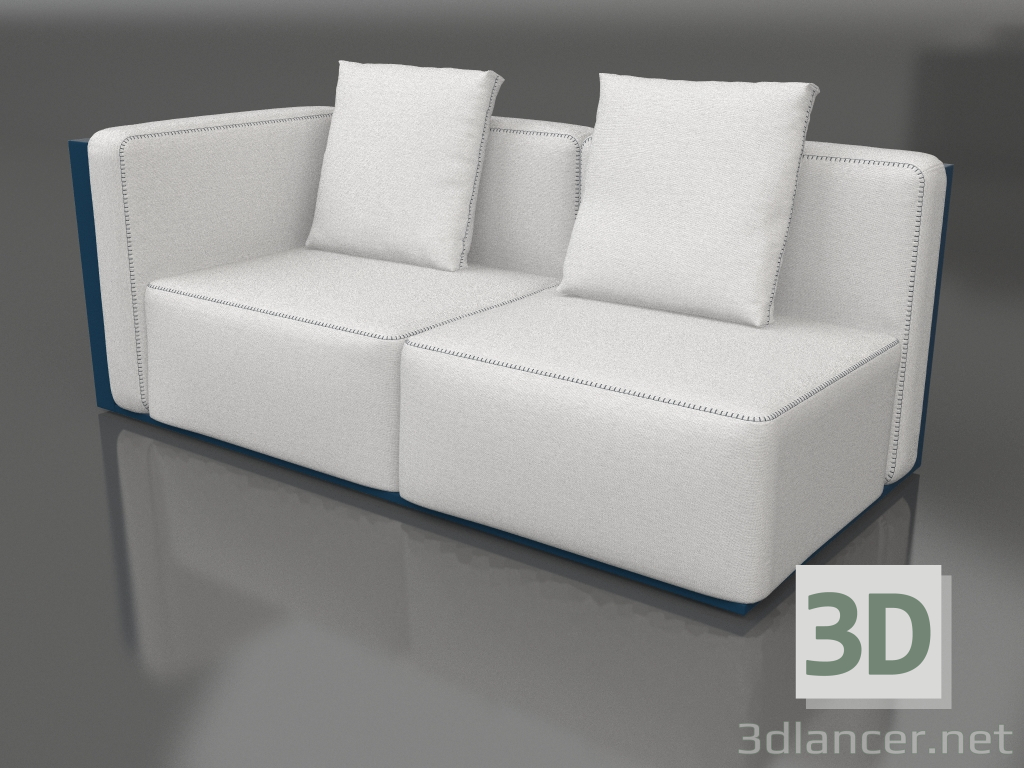 modello 3D Modulo divano, sezione 1 sinistra (Grigio blu) - anteprima