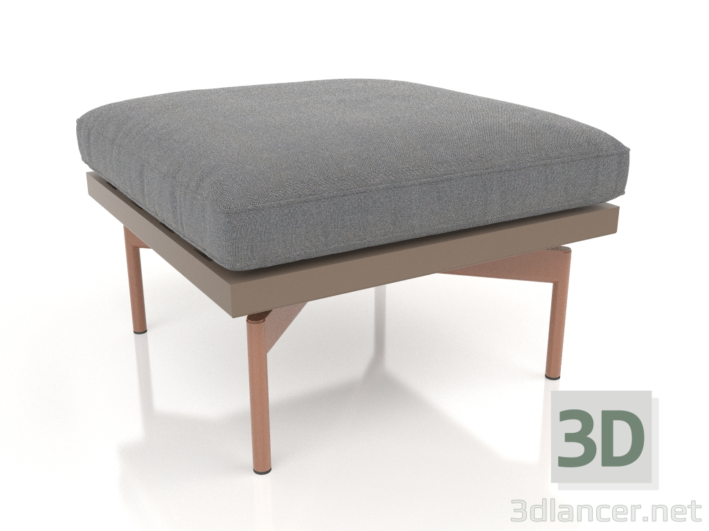 3D Modell Pouf für einen Clubsessel (Bronze) - Vorschau