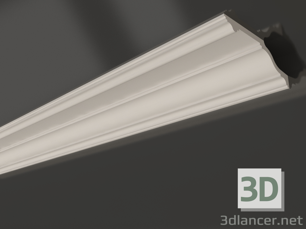 3d model Plaster ceiling cornice smooth KG 033 (80x230) - preview