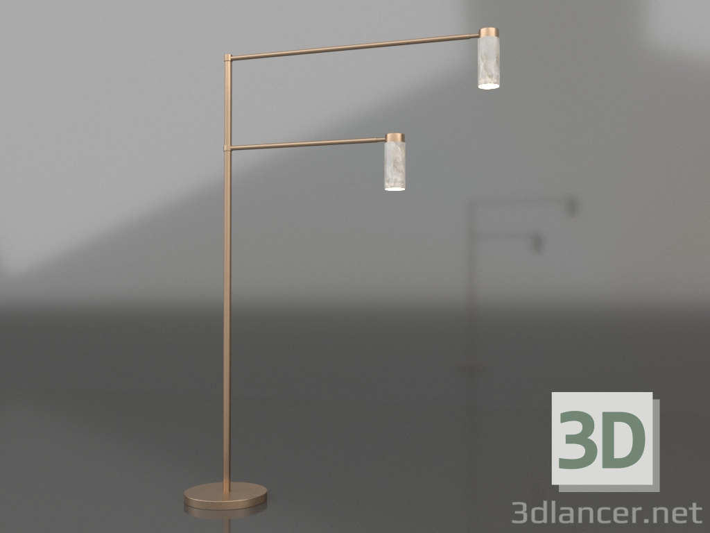 3d model Floor lamp DUO (option 2) - preview 3d model Floor lamp DUO (option 2) - preview