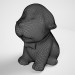 Modelo 3d Estatueta de cachorro - preview