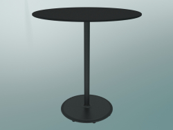 Table BON (9382-01 (⌀ 70cm), H 74cm, HPL noir, fonte noire)