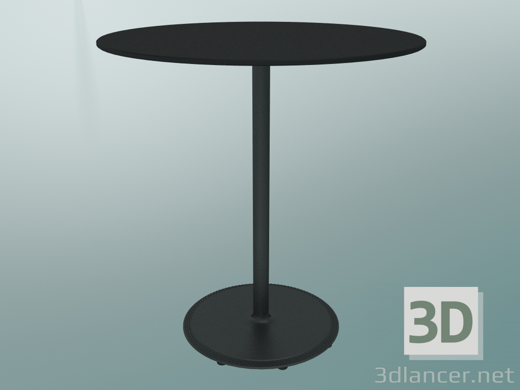 modèle 3D Table BON (9382-01 (⌀ 70cm), H 74cm, HPL noir, fonte noire) - preview