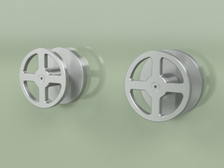 3D Model "Duvara monte 2 karıştırma kapatma vanası seti (20 63 V, AS)"