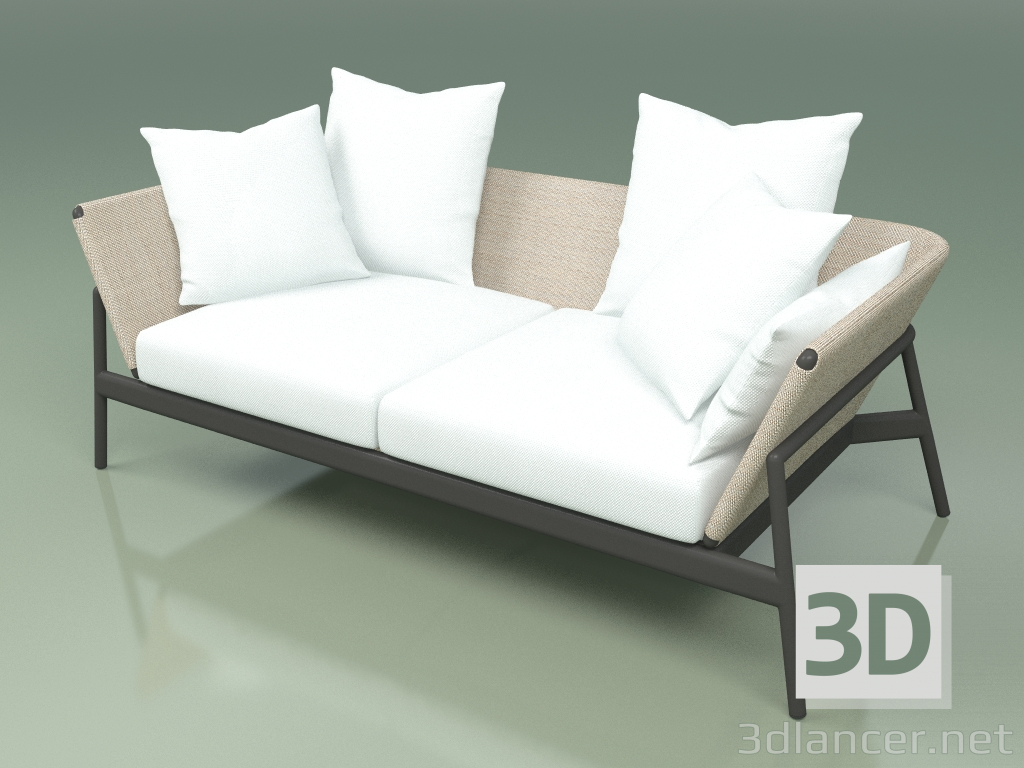 3d model Sofá 002 (Metal Smoke, Batyline Sand) - vista previa