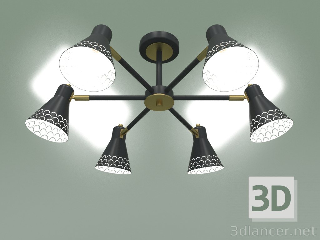 Modelo 3d Candelabro de teto Trina 70100-6 (preto) - preview