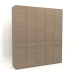 3d model Armario MW 03 madera (2500x580x2800, gris madera) - vista previa