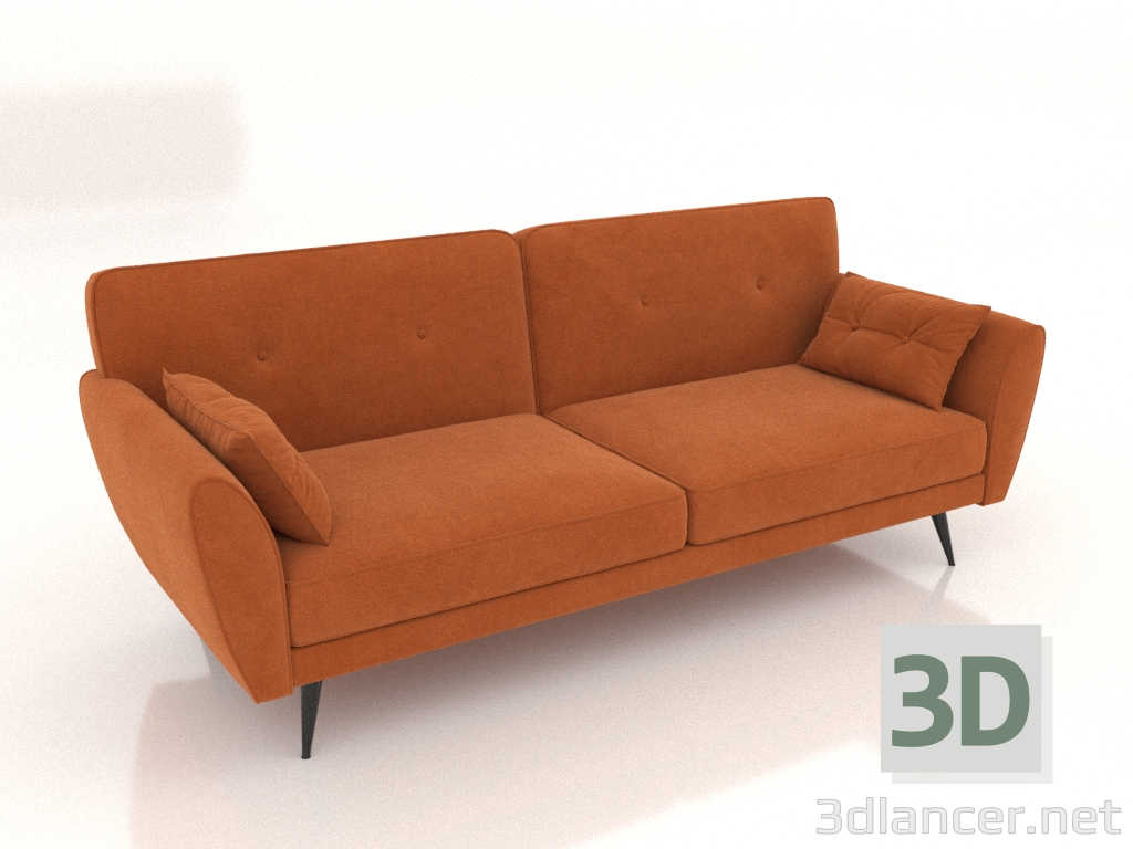 modello 3D Divano letto Edimburgo (terracotta) - anteprima