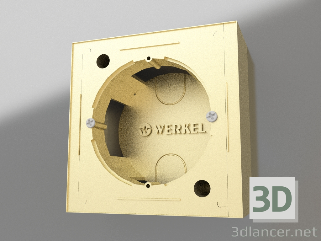 3D Modell Aufputzdose (W8000011, champagner) - Vorschau