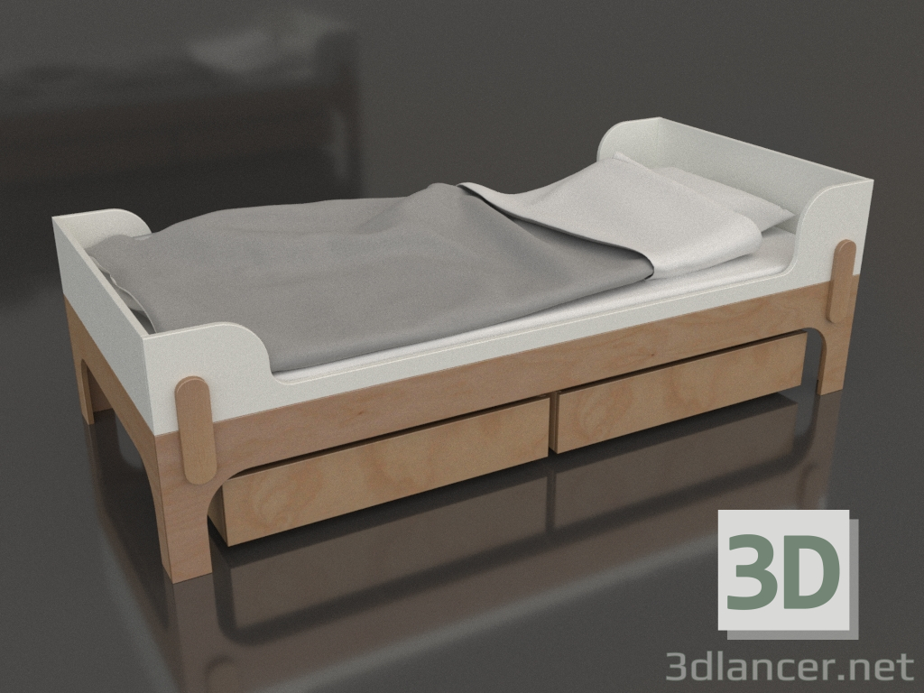 3D Modell Bett TUNE Y (BHTYA2) - Vorschau