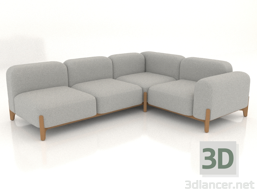 3d model Sofá modular (composición 27) - vista previa