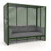 3d model Al Fresco sofa with aluminum frame and high back (Bottle green) - preview