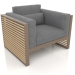 3d model Lounge chair with a high back (Bronze) - preview