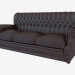 3D Modell Ledersofa dreifach - Vorschau