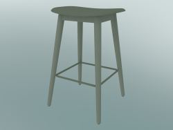 Tabouret de bar avec base en fibre de bois (H 65 cm, Dusty Green)