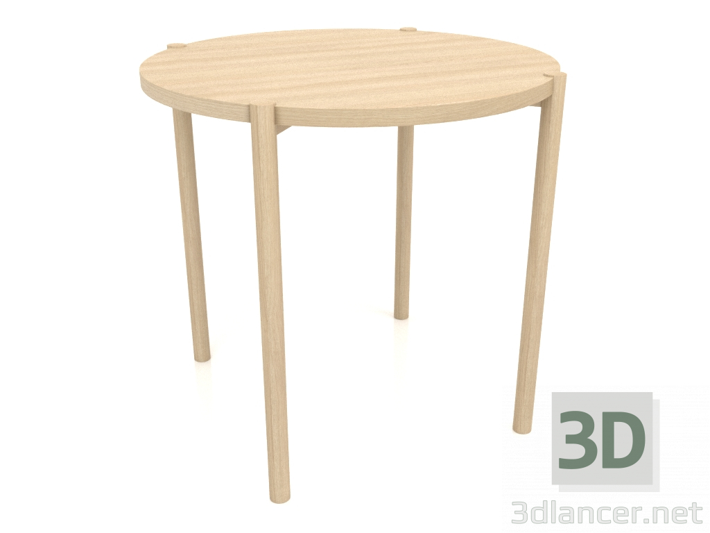 3D Modell Esstisch DT 08 (gerades Ende) (T=790x754, Holz weiß) - Vorschau