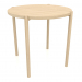 3d model Dining table DT 08 (straight end) (D=790x754, wood white) - preview