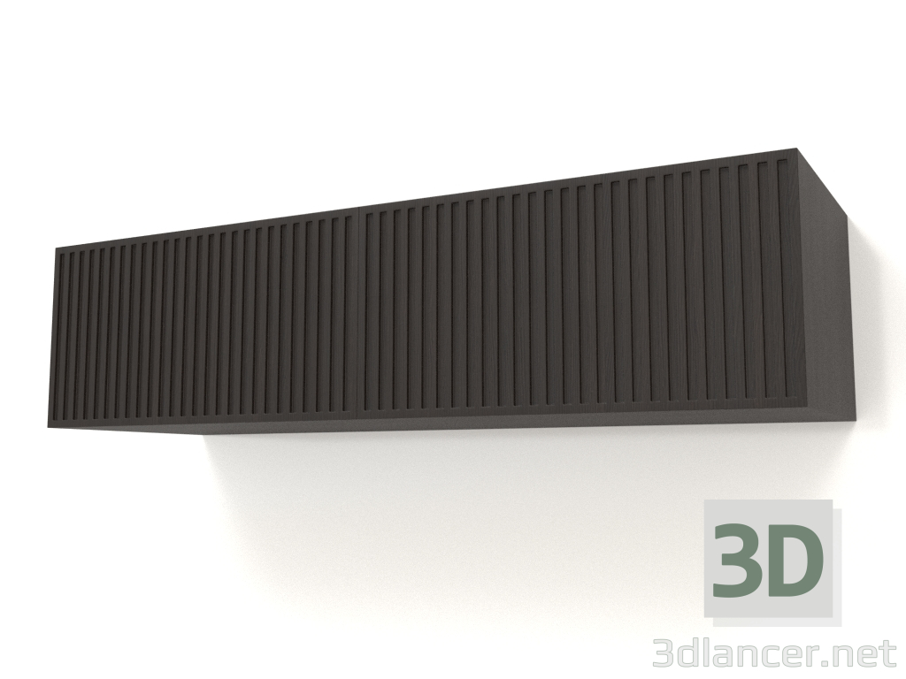 modèle 3D Étagère suspendue ST 06 (2 portes ondulées, 1000x315x250, bois brun foncé) - preview