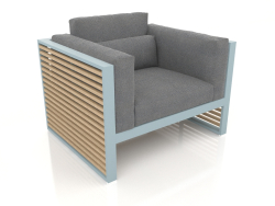 Sillón con respaldo alto (Gris azul)