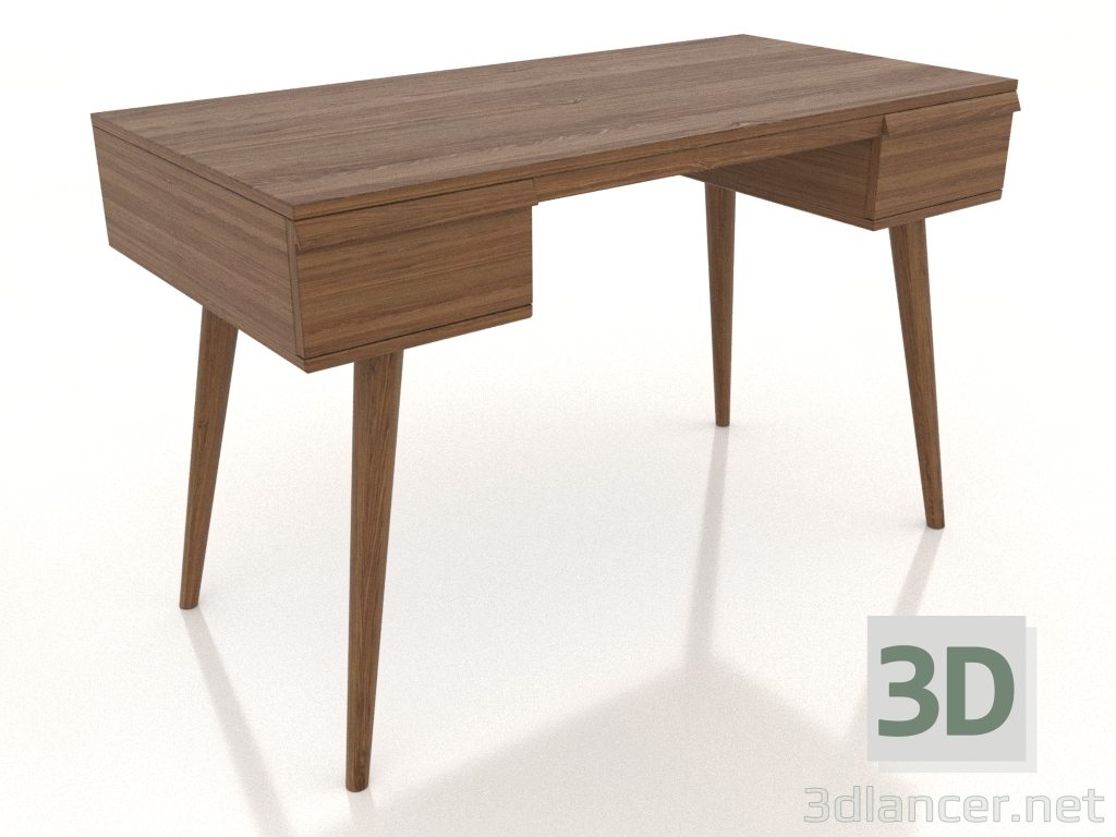 Modelo 3d Secretária 1200x600 mm (nogueira clara) - preview