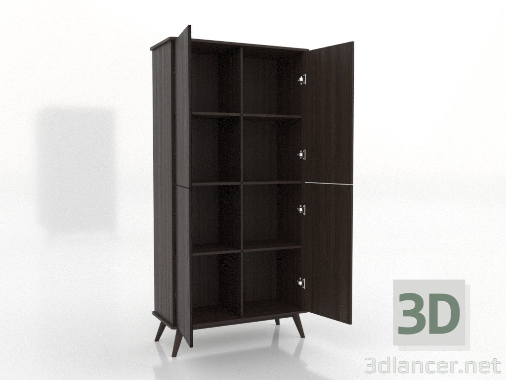 modello 3D Mobile 5 1000x450x2000 mm (aperto, frassino noce) - anteprima modello 3D Mobile 5 1000x450x2000 mm (aperto, frassino noce) - anteprima