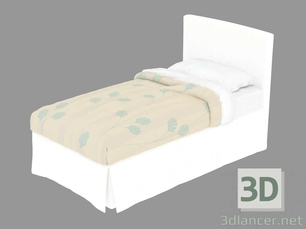 3d model Cama individual Plaza - vista previa